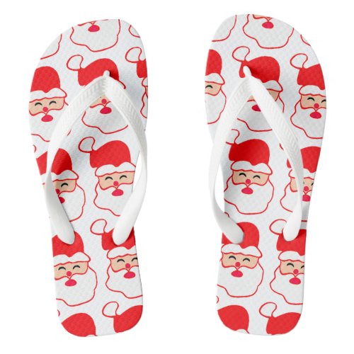 Christmas Santa Pattern Flip Flops