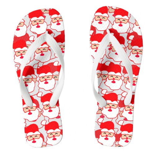 Christmas Santa Pattern Flip Flops