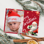 Christmas Santa Personalized Photo Red Postcard<br><div class="desc">Christmas Personalized Photo Postcard Santa Claus
Collection: 
https://www.zazzle.com/collections/love_christmas_collection-119212194434211063</div>