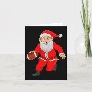Christmas Santa Playing Football Xmas Funny Srts P Card