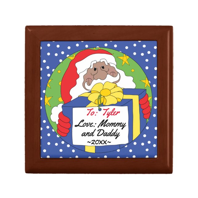 Christmas Santa Presents Keepsake Box (Front)