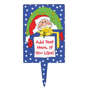 Christmas/Santa Rectangle Cakepick