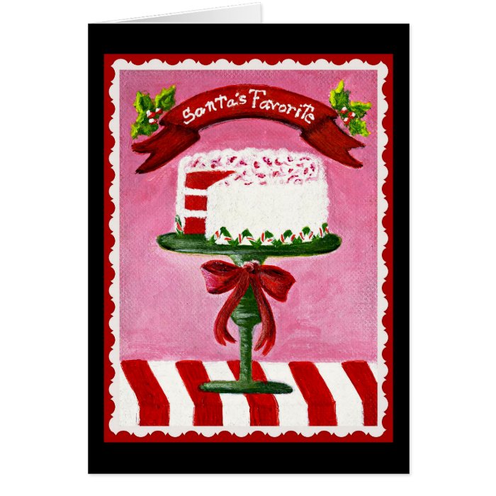 Christmas,Santa,red,velvet,cake Cards