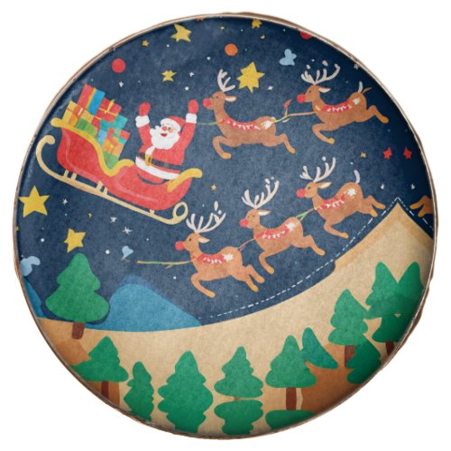 Christmas Santa Reindeer Coming To Town  Chocolate Covered Oreo