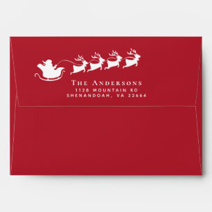 Christmas Santa Reindeer Red Envelope