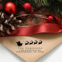 Christmas Santa Reindeer Return Address