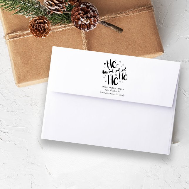 Christmas Santa Reindeer Sleigh Rubber Stamp (Creator Uploaded)