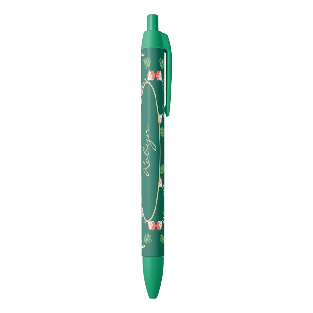 Christmas Santa Reindeer w Name Pen (Bottom (Vertical))