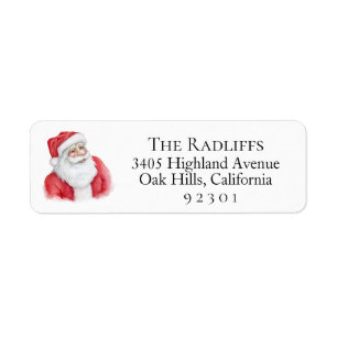 Christmas Santa Return Address Label