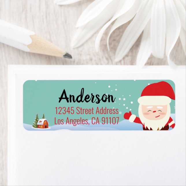 Christmas Santa Return Address Labels (Insitu)