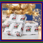 Christmas Santa Riding Golf Cart   Wrapping Paper<br><div class="desc">And a unique and special gift wrap -- Santa is having a great time taking his ride in a golf cart.  Have fun wrapping! Should you have any design questions or a special request,  please send an email to: charmdesignstudio@rcn.com</div>