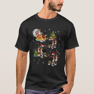 Christmas Santa Riding Sleigh Reindeer Australian T-Shirt