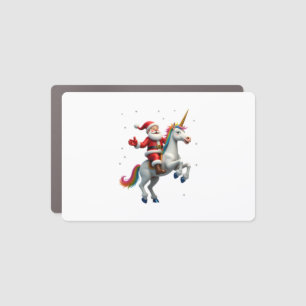 Christmas Santa Riding Unicorn Xmas Girls Women Ra Car Magnet