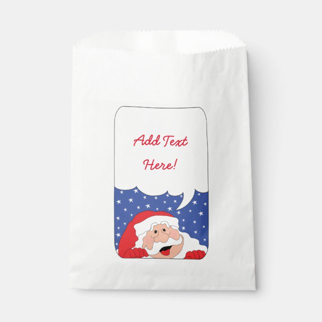 Christmas SANTA SAYS Personalize Favor Bag (Front)