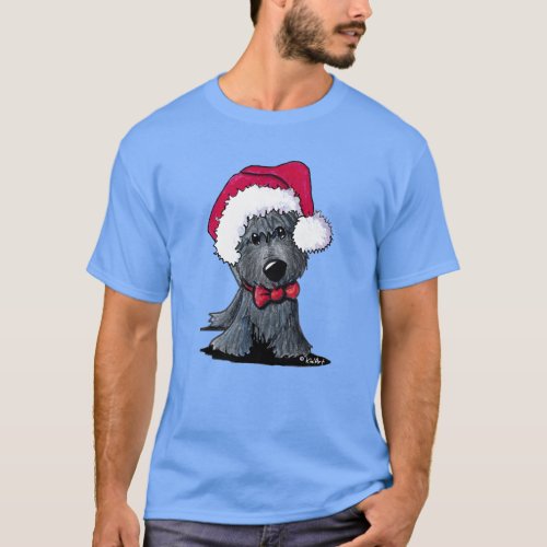 Christmas Santa Scottish Terrier T_Shirt