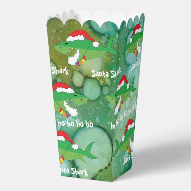 Christmas Santa Shark Favor Boxes (Front)