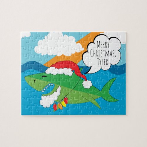 Christmas Santa Shark Jigsaw Puzzle
