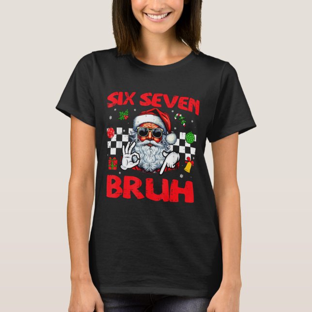 Christmas Santa Six Seven Bruh 67 Meme 6 7 Mens Bo T-Shirt (Front)