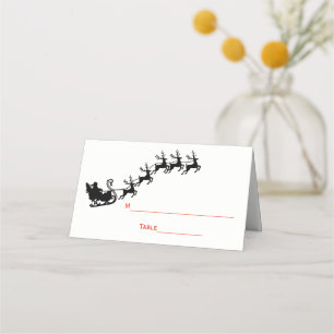 Christmas Santa Sleigh #5 Escort Card Place Card