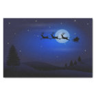 Christmas Santa Sleigh Night Decoupage