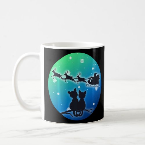 Christmas Santa Sleigh Reindeer Cats Women Kids Ca Coffee Mug