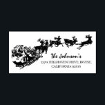 Christmas Santa Sleigh Self-inking Stamp<br><div class="desc">This christmas themed self inking return address stamp with make your life so much easier when sending out all your xmas cards and letters. Featuring santa claus on his sleigh with his reindeers,  family name and address.</div>