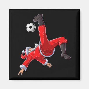Christmas Santa Soccer Bicycle Kick Xmas Boys Men Magnet