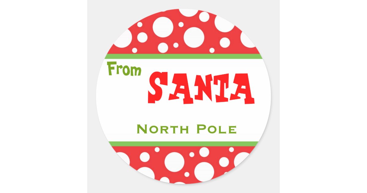 Christmas Santa Sticker | Zazzle