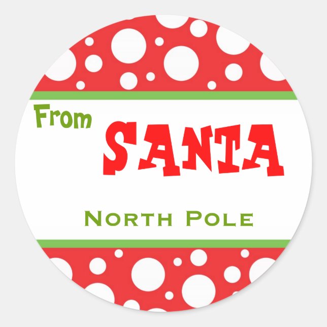 Christmas Santa Sticker (Front)