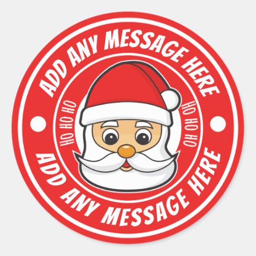 Christmas Santa Sticker Labels Personalised