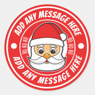 Christmas Santa Sticker Labels Personalised