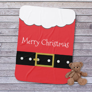 Christmas Santa Suit Beard Belt  Baby Blanket