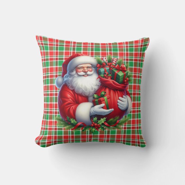 Christmas Santa Throw Pillow (Front)