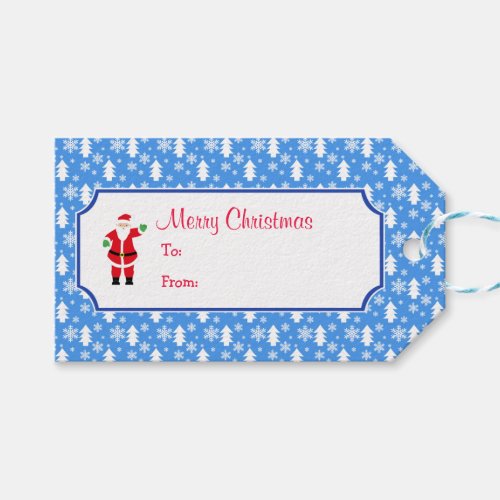 Christmas Santa  Tree Gift Tag