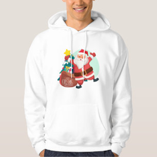 christmas santa & tree hoodie