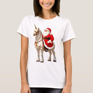 Christmas / Santa Unicorn Tab T-Shirt