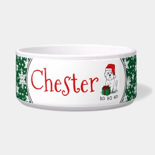 Christmas Santa West Highland White Terrier Westie Bowl
