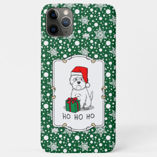 Christmas Santa West Highland White Terrier Westie iPhone 11 Pro Max Case