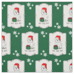 Christmas Santa West Highland White Terrier Westie Fabric