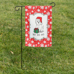 Christmas Santa West Highland White Terrier Westie Garden Flag