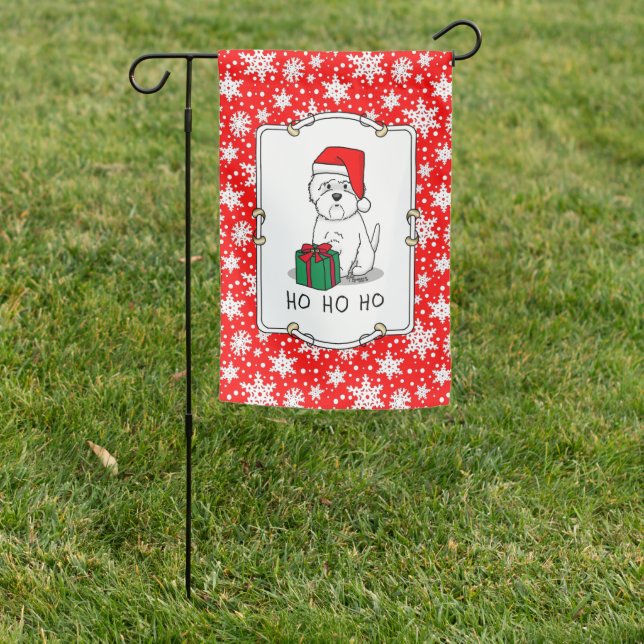 Christmas Santa West Highland White Terrier Westie Garden Flag (In SItu)
