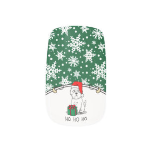 Christmas Santa West Highland White Terrier Westie Minx Nail Art