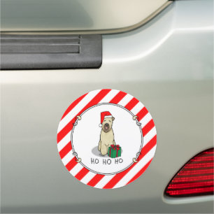 Christmas Santa Wheaten Terrier (wheaten 1b2) Cute Car Magnet