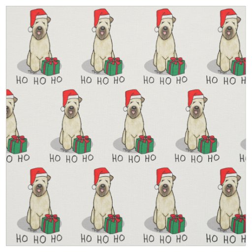 Christmas Santa Wheaten Terrier (wheaten 1b2) Cute Fabric