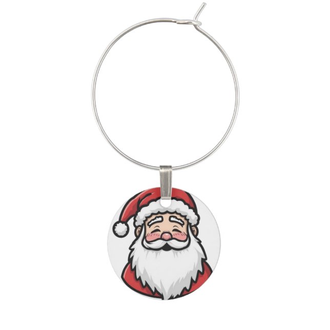 Christmas Santa Wine Charm (Front)