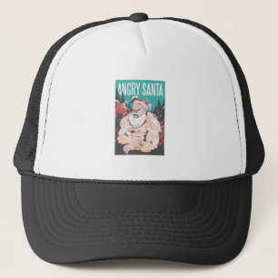 Christmas Santa Workout Man Gift For GYM Sportsman Trucker Hat