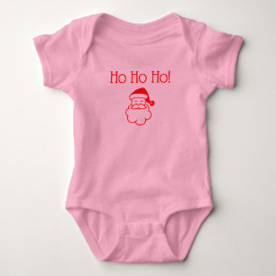 Christmas Santa Xmas Holidays Red T-Shirt Baby Bodysuit