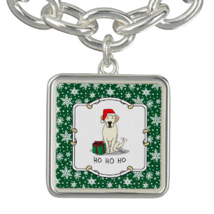 Christmas Santa Yellow Labrador Retriever Cute Bracelet