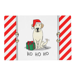 Christmas Santa Yellow Labrador Retriever Cute Placemat