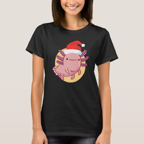 Christmas Santalotl Axolotl Stuffed Animal Lover X T_Shirt